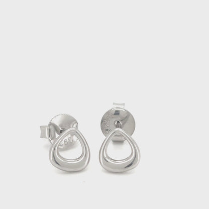 Fluid Drop Stud Earrings