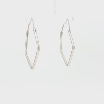Modern Rhombus Hoop Earrings