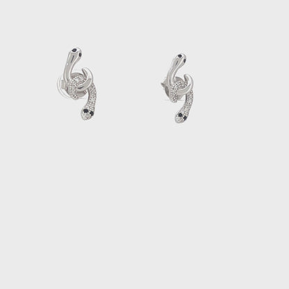 Serpent Embrace Stud Earrings