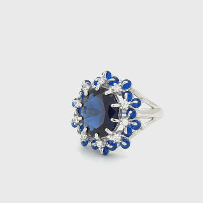 The Midnight Bloom Ring