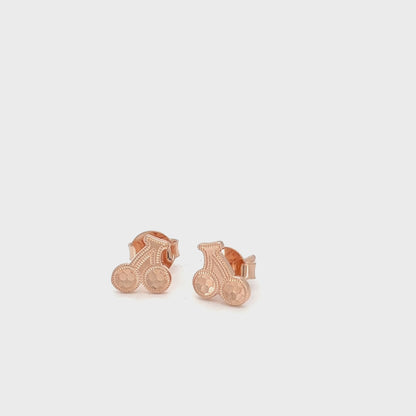 Sweet Cherry Bliss Stud Earrings