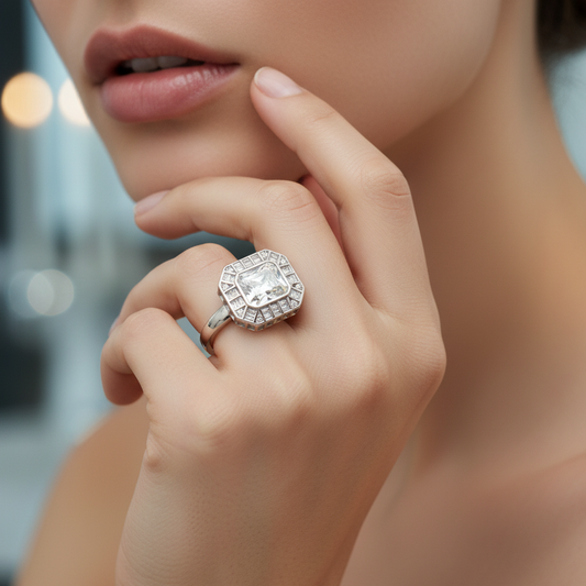 The Grand Emerald-Cut Statement Ring