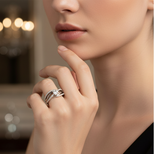 The Luminous Embrace Ring