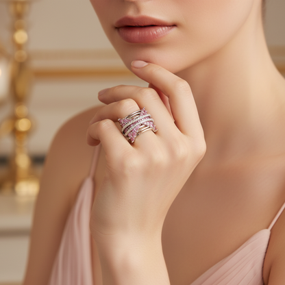 The Pink Papillon Embrace Ring